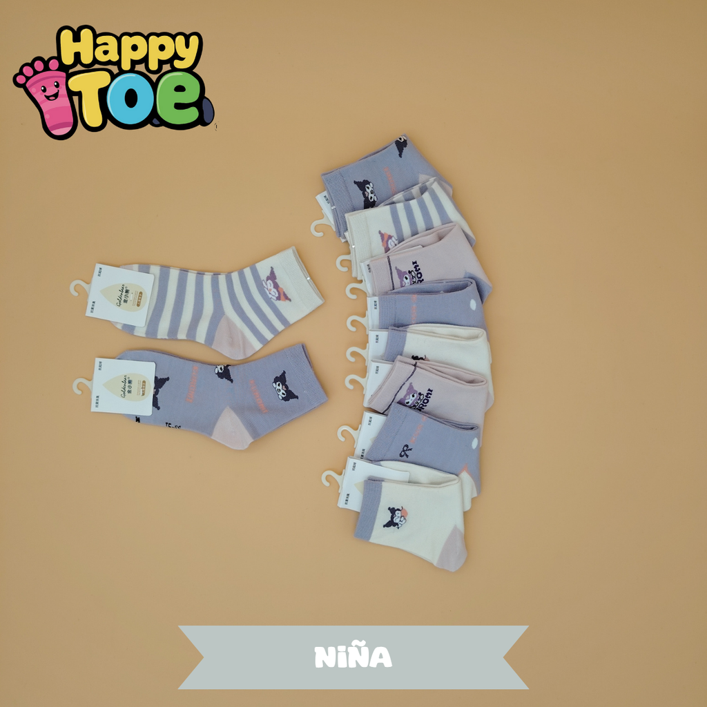 PAQUETE EMPRENDEDOR DE 10 PARES DE CALCETINES PARA NIÑA, DIFERENTES TALLAS POR SOLO $90
